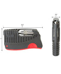 Compact 11 Piece Drill And Driver Bit Set With 1/4 Inch Drive Includes 10 Mini Bits Space Saving Case Converts To Handy Screwdriver