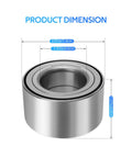 Wheel bearing, sealed metal; 74 mm outer diameter, 40 mm bore, 40 mm width, angled view.