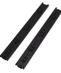 16 Inch Beefed Up Drawer Slides With Full Extension Ball Bearing Rails 100Lb Capacity Twelve Point Five Millimeter Thick Cold Rolled Steel Rubber Pads Ideal For Kitchen Dresser Desk Office Cabinets, black pair