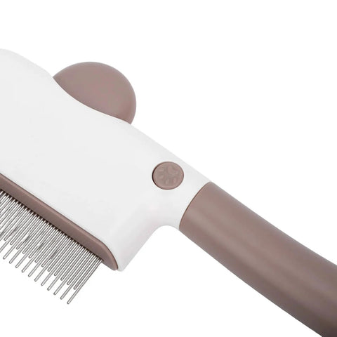 Ultimate Pet Grooming Kit For Dogs Includes Self Cleaning Deshedding Brush And Combs To Slash Shedding And Keep Fur Soft For Long Short Hair Breeds, close-up comb