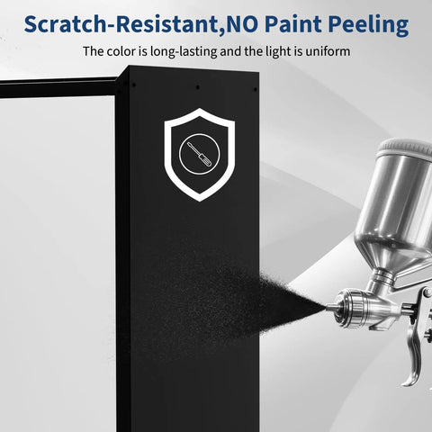 Reinforced steel 46 Inch Rolling Garage Storage Cabinet With Locking Doors being spray painted for scratch resistance
