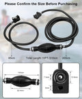 10Ft 5 Sixteenth Inch Outboard Fuel Line Kit With Primer Bulb And Tank Boat Ready Quick Female Connector Fits Yamaha Johnson Mercury Outboard 4 HP To 200 HP Includes NBR Lines And Fuel Filter, product dimensions shown