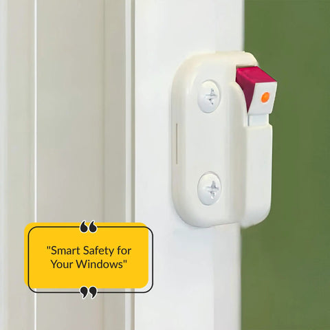 Dual Action White Window Opening Control Device LH RH Safe Window Stopper For Home And Office No Fuss Install Durable Plastic