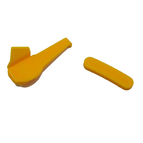 Tire Changer Plastic Inserts Kit With Nylon Rim Edge Protectors For Duck Head Mount Demount Tools, two yellow inserts