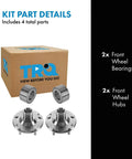 2 Piece Front Wheel Bearing And Hub Kit For 2007 2012 Hyundai Elantra And 2010 2013 Kia Forte Forte Koup Front Hub Bearings Set