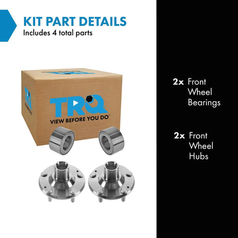 2 Piece Front Wheel Bearing And Hub Kit For 2007 2012 Hyundai Elantra And 2010 2013 Kia Forte Forte Koup Front Hub Bearings Set