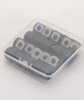 Pack of 20 Half Inch Vinyl Dipped Cable Clamps Zinc Plated Steel with Rubber Coated Finish in Plastic Case