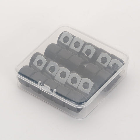 Pack of 20 Half Inch Vinyl Dipped Cable Clamps Zinc Plated Steel with Rubber Coated Finish in Plastic Case