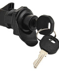 Black 27mm Push Fit Latch For RV And Marine Storage Boxes With Keys Metal Camper Cabinet Door Replacement Kit Secure Button Lock