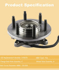 Pair Front Wheel Hub And Bearing Assemblies 515079 For 2005 To 2008 F150 4WD 6 Stud And 2006 To 2008 Mark LT Direct Replacement