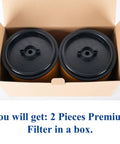 Two Pack Standard Cartridge Filter And Retainer Kit For 5 To 20 Gallon Wet Dry Vacuums Compatible With Vacmaster VCFS And Hart Shop Vacs Universal Fit Across Most 5 To 20 Gallon Vacuums, showing filters in a box.
