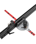 Rugged Aluminum Table Saw Miter Gauge Designed With Reliable Flip Stop Fence And Rapid Adjustable Locks compatible with T slots