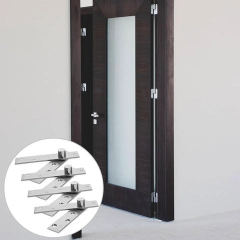 Stainless Steel Pivot Door Hinges Set, Concealed Mounting for Hidden Doors and Folding Screens on modern door