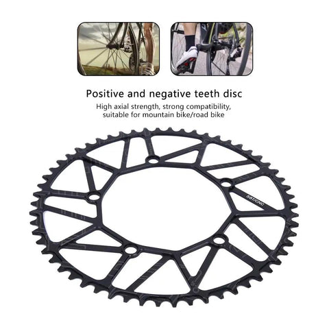 130 BCD Aluminum Alloy Narrow Wide Chainring For Road And Mountain Bikes 50T 52T 54T 56T 58T Direct Replacement Sprocket Easy Install