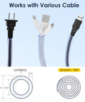 Stop Your Furry Buddies From Turning Cables Into Snacks With This Tough Chew Proof Cord Protector Sleeve Flexible Split Design Slips Right Over Wires And Chargers For Dogs And Cats Ten Feet Long Two Pack Odorless Pvc shown protecting various cable types.