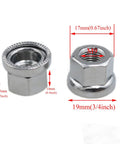Bike Axle Nuts M9 And M10 Set For Mountain And Road Bikes chrome-plated alloy steel with dimensions