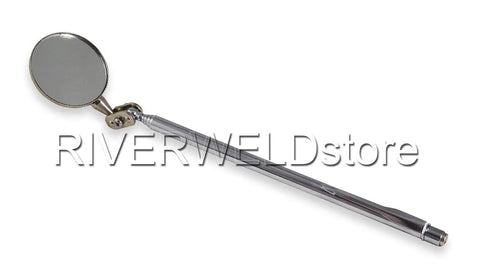 Adjustable Telescopic Inspection Mirror With 360 Degree Swivel Pocket Clip Retractable Handle Extends To 24 Inches 30mm Chrome Mirror