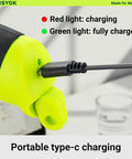 Wisyok Cordless Electric Scissors With 4.2V Rechargeable Battery And Dual Blades for easy charging indicator with Type-C port.