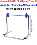 Reinforced Bubble Film Bracket Type 100, 64 cm height, designed for films within 102 cm in width, sturdy metal construction.