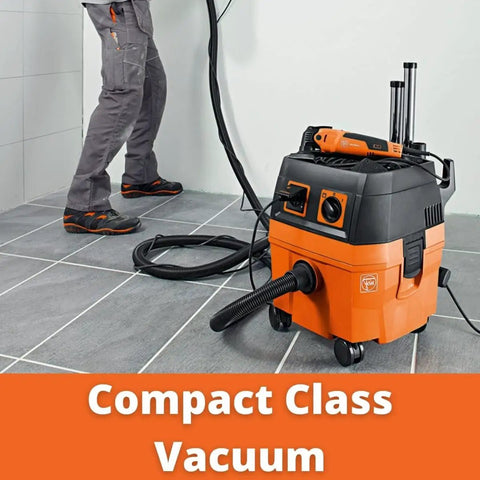Heavy Duty Wet Dry Dust Extractor 5.8 Gallon Shop Vacuum With 1100W Motor And 151 Cfm in use at a job site for cleanup.