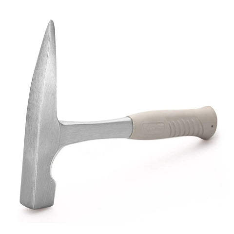 22 Ounce All Steel Rock Pick Hammer With Pointed Tip 11 Inch Length For Prospecting Geology Fossil Dig Rock Hounding Masonry Concrete Stone Breaking And More Heavy Duty Hand Tool, side view