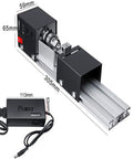 Ultra Handy Mini Lathe Tool Set For Home DIY Woodworking Portable Bead Maker And Milling Grinder With Polishing Drill Rotary Kit 12V 24V Motor 7 Speed Options High Torque Low Noise Great For Small Projects, showing compact lathe with 7 speed options and power adapter
