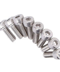 Badass 100 Piece Hex Socket Head Cap Screws And Galvanized Steel Fastener Kit With M4x0 7mm Thread showing hex socket screws.