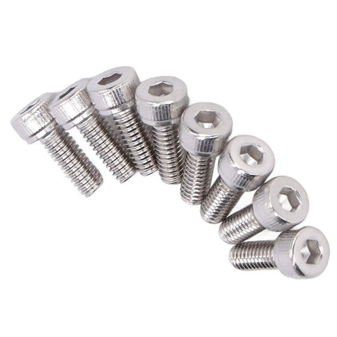 Badass 100 Piece Hex Socket Head Cap Screws And Galvanized Steel Fastener Kit With M4x0 7mm Thread showing hex socket screws.