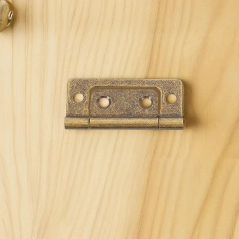 10 Pack Flush Cabinet Door Hinges 51x25x1.2mm Thickened Stainless Steel Quiet Vintage Style