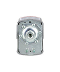 Bottom view of Pumptrol 30-50 PSI Water Pressure Switch For Jet Pumps Submersible Pumps And Reciprocating Pumps With One Quarter Inch Connection And Gray Cover Durable Construction.