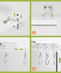 Flexible Ceiling Curtain Track System For Ceiling Mounted Sliding Rail Made For Quick No Sweat Install 8ft Track With All Hardware Cut To Size With Hacksaw Heavy Duty Metal Plate For Strong Lateral Support And Smooth Quiet Curtain Movement, ceiling clip install steps