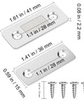 Ultra Thin Magnetic Cabinet Catch Set 4 Pack With Adhesive Backing Slick No Drill Install Door Latch dimensions and screws