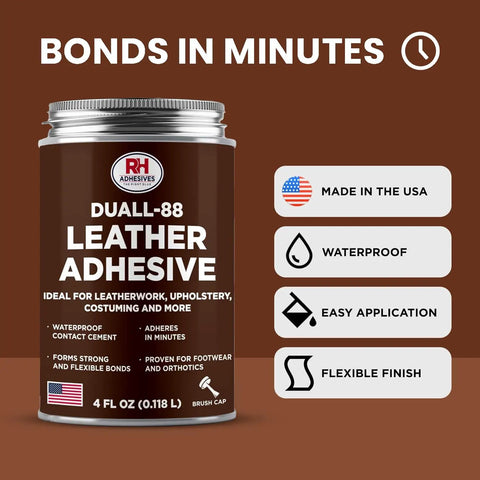 Heavy Duty Leather Adhesive 4 Oz Glue For Leather Repair And Crafting For DIY Upholstery Waterproof Heat Resistant