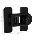 4 Pack Cabinet And Oven Locks For Refrigerator And Oven Easy To Use Plastic Safety Latches in black with dimensions shown