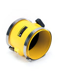 Magswitch Quicklox Air Gate Four Inch Dust Collection Valve With Quick Lock System, yellow plastic, tool-free installation.
