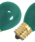 Slick Green Light Bulbs Two Pack 10 Watt 130 Volt S11 Shape With E17 Screw Base, smooth 360 beam bulbs for kitchen lamps.