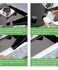Heavy Duty PVC Sealing Tape For Kitchen Sink And Bathroom Waterproof Oil Proof Caulk Strip being applied for leak prevention.