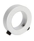 Close-up of 4 Pack 12mm Bore Aluminum Shaft Collars With Screw Style Clamping, 20mm Outer Diameter And 8mm Width, Lightweight Durable Aluminum