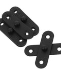 Stainless Steel Concealed Hinges Four Piece Set Heavy Duty Hidden Door Pivot Hinges in black finish for windows and doors.