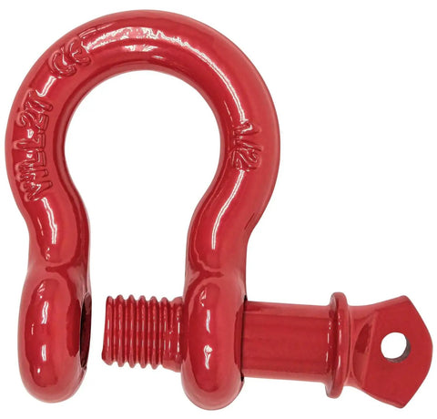 Half Inch Anchor Shackle Forged Carbon Steel With Alloy Screw Pin Load Limit 2.0 Tons (4,000 Lbs) Double Rust Protection