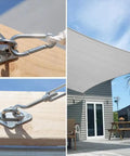 Rectangle Sun Shade Sail 10 Feet By 13 Feet With UV Protected Breathable Fabric And Hardware Kit Included For Easy Install UV Block Sunshade