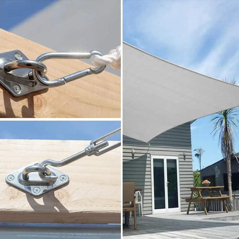 Rectangle Sun Shade Sail 10 Feet By 13 Feet With UV Protected Breathable Fabric And Hardware Kit Included For Easy Install UV Block Sunshade