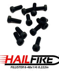 12 Pack 6-48 X 1/4 Inch T10 Torx Rifle Scope Base Screws 12.9 Grade Hardened Alloy Steel Matte Black Oxide Finish