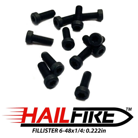 12 Pack 6-48 X 1/4 Inch T10 Torx Rifle Scope Base Screws 12.9 Grade Hardened Alloy Steel Matte Black Oxide Finish