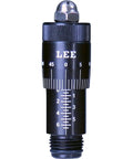 Dead Nuts Accurate Rifle Micrometer Adjustment Screw For Universal Bullet Seating Dies shown from the front with clear laser markings.