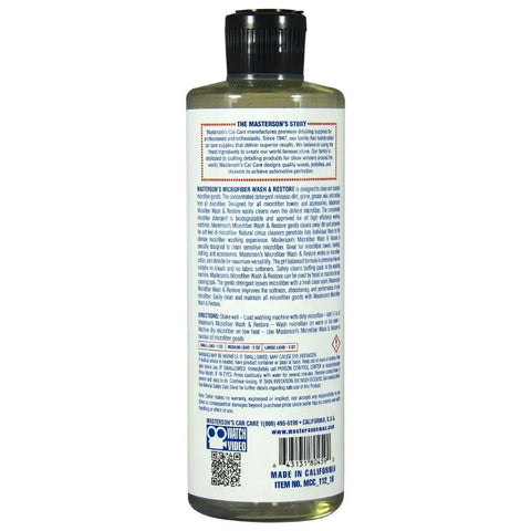 Microfiber Wash And Restore Detergent For Towels Wash Mitts And Bedding Concentrated Formula That Cleans Restores Softness And Fresh Scent Works In Any Washing Machine 16 Oz bottle