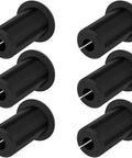 Six Pack Starlink Cable Wall Grommets Rock Solid 3/4 Inch Silicone Bushing Kit arranged in a grid, showing durable black silicone design.