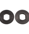 2 Piece Metal Flange Washer Set 224409-4 Outer and 224412-5 Inner for Circular Saws, black washers side by side