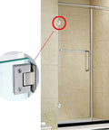 Soft Close Shower Door Hinges Set Stainless Steel 2 Pack 90 Degree Frameless Glass Clamp for 8 to 10mm thick glass