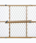Toddler Safe Wooden Baby Gate Pressure Mount Doorway Barrier Adjustable 26 To 42 Inches Wide 23 Tall showing a front view.
